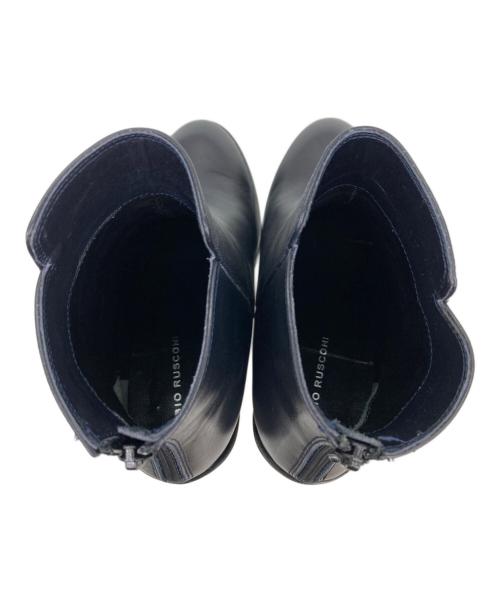 FABIO RUSCONI（ファビオルスコーニ）FABIO RUSCONI (ファビオルスコーニ) ショートヒールブーツ ブラック サイズ:36の古着・服飾アイテム