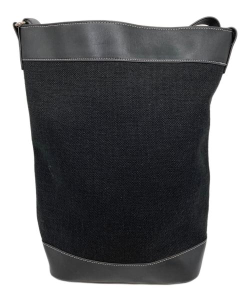 &MyuQ（アンドミューク）&MyuQ (アンドミューク) バケツ型キャンバスショルダーバッグ ブラックの古着・服飾アイテム