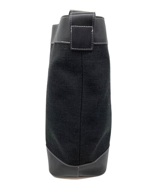 &MyuQ（アンドミューク）&MyuQ (アンドミューク) バケツ型キャンバスショルダーバッグ ブラックの古着・服飾アイテム