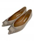 Pippichicピッピシック）の古着「ビジューポインテッドトゥパンプス」｜ベージュ