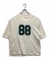 BLURHMS（ブラームス）の古着「Cotton Rayon 88 12 Print Football Tee JS フットボールTシャツ」｜ベージュ