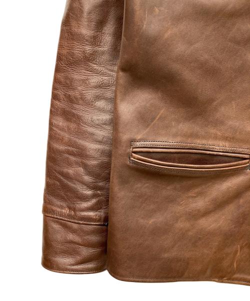 FINECREEK&CO（ファインクリークアンドコー）FINECREEK＆CO (ファインクリークアンドコー) 30's Leather Car Coat”Arcadia” ブラウン サイズ:38の古着・服飾アイテム