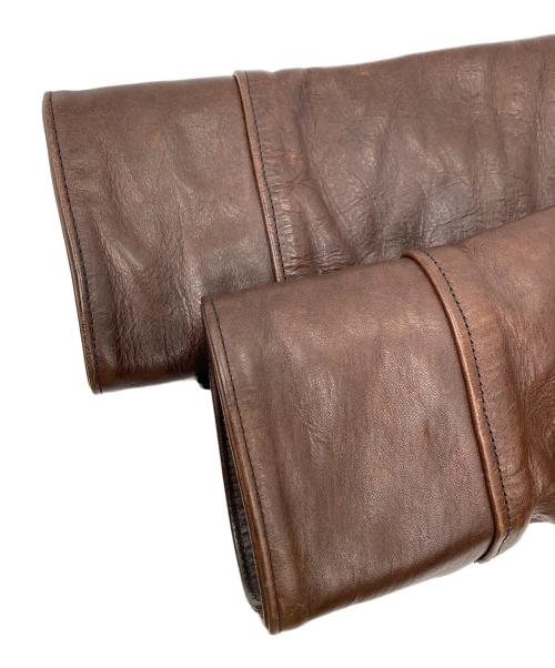 FINECREEK&CO（ファインクリークアンドコー）FINECREEK＆CO (ファインクリークアンドコー) 30's Leather Car Coat”Arcadia” ブラウン サイズ:38の古着・服飾アイテム