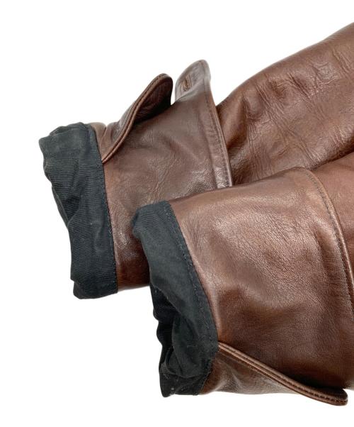 FINECREEK&CO（ファインクリークアンドコー）FINECREEK＆CO (ファインクリークアンドコー) 30's Leather Car Coat”Arcadia” ブラウン サイズ:38の古着・服飾アイテム