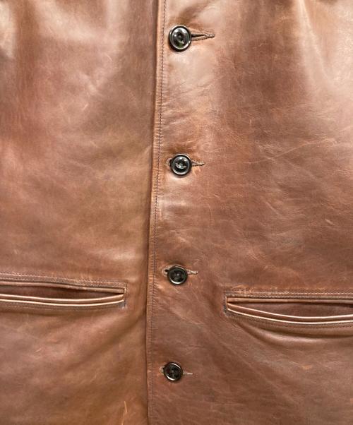 FINECREEK&CO（ファインクリークアンドコー）FINECREEK＆CO (ファインクリークアンドコー) 30's Leather Car Coat”Arcadia” ブラウン サイズ:38の古着・服飾アイテム