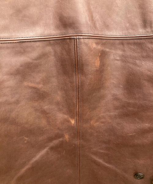 FINECREEK&CO（ファインクリークアンドコー）FINECREEK＆CO (ファインクリークアンドコー) 30's Leather Car Coat”Arcadia” ブラウン サイズ:38の古着・服飾アイテム