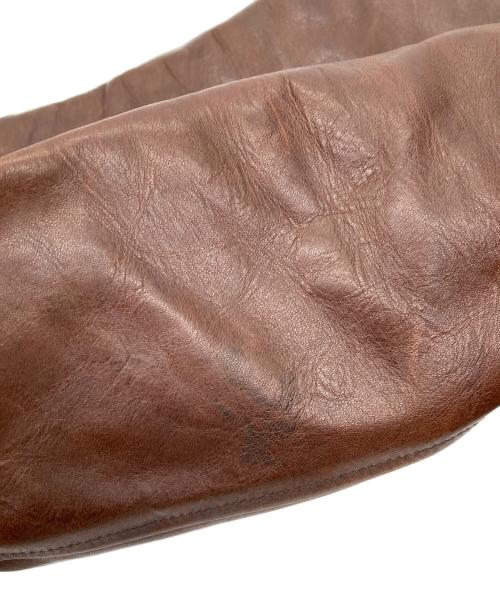 FINECREEK&CO（ファインクリークアンドコー）FINECREEK＆CO (ファインクリークアンドコー) 30's Leather Car Coat”Arcadia” ブラウン サイズ:38の古着・服飾アイテム