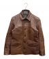 FINECREEK＆CO（ファインクリークアンドコー）の古着「30's Leather Car Coat”Arcadia”」｜ブラウン