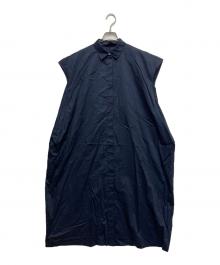 HUMAN WOMAN（ヒューマンウーマン）の古着「ハイカンウントツイルワンピース」｜ネイビー