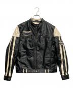 REDSKINSレッドスキンズ）の古着「ライダースジャケット」｜ブラック