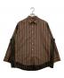 N.HOOLYWOOD（エヌ ハリウッド）の古着「ストライプシャツ」｜ブラウン