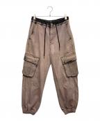 FenG CHen WANGフェンチェンワン）の古着「デニムカーゴパンツ」｜ピンク