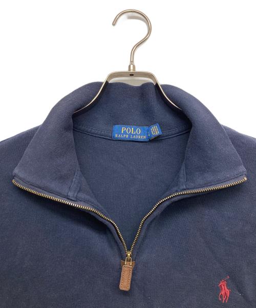 POLO RALPH LAUREN（ポロ・ラルフローレン）POLO RALPH LAUREN (ポロ・ラルフローレン) ハーフジップスウェット ネイビー サイズ:Lの古着・服飾アイテム