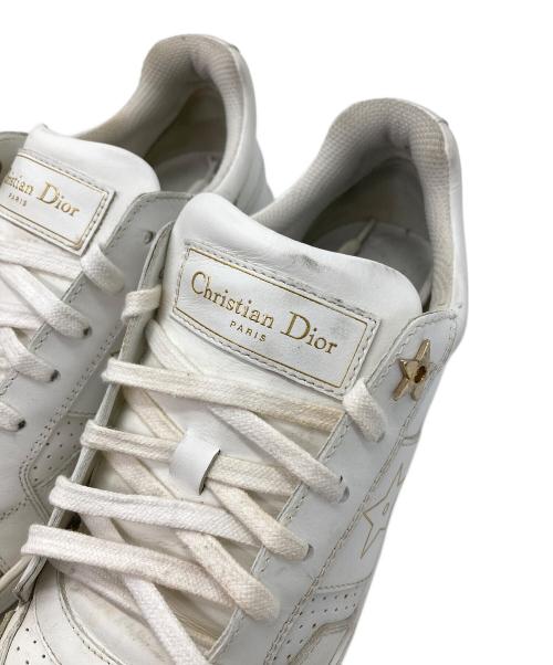 Christian Dior（クリスチャン ディオール）Christian Dior (クリスチャン ディオール) レザー スター スニーカー ホワイト サイズ:36.5の古着・服飾アイテム