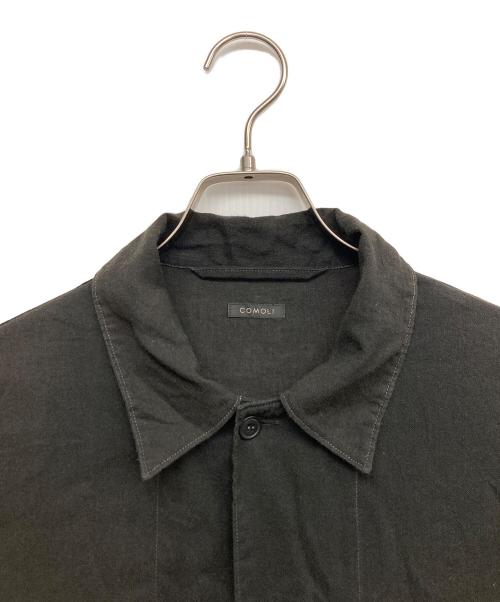 COMOLI（コモリ）COMOLI (コモリ) 空紡オックスシャツジャケット ブラック サイズ:3の古着・服飾アイテム