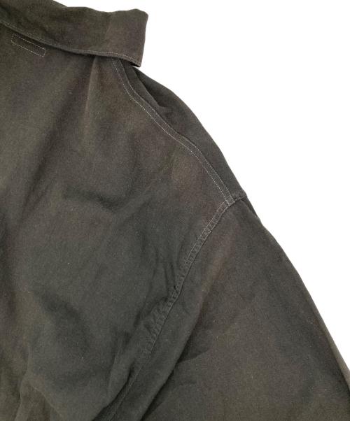 COMOLI（コモリ）COMOLI (コモリ) 空紡オックスシャツジャケット ブラック サイズ:3の古着・服飾アイテム