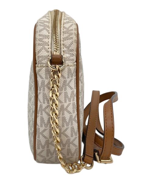 MICHAEL KORS（マイケル・コース）MICHAEL KORS (マイケル・コース) ジェットセットトラベルロゴショルダーバッグ ベージュの古着・服飾アイテム