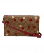 COACHコーチ）の古着「シグネチャーショルダーバッグ」｜ブラウン