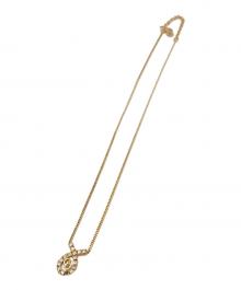 Christian Dior（クリスチャン ディオール）の古着「ロゴラインストーンネックレス」｜ゴールド