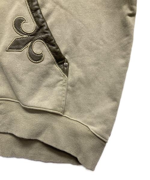 SUPPLIER（サプライヤー）SUPPLIER (サプライヤー) レザーパッチ ジップフーディー グリーン サイズ:L 未使用品の古着・服飾アイテム