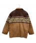 CANDA (シーアンドエー) ネイティブ柄裏ボアレザージャケット ブラウン サイズ:FREE：8000円