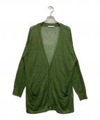 GALERIE VIEギャルリーヴィー）の古着「リネンコード Ｖネックカーディガン」｜グリーン