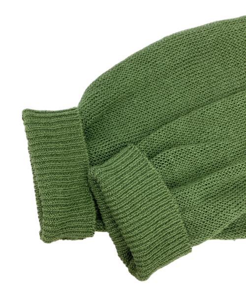 GALERIE VIE（ギャルリーヴィー）GALERIE VIE (ギャルリーヴィー) リネンコード Ｖネックカーディガン グリーン サイズ:Fの古着・服飾アイテム