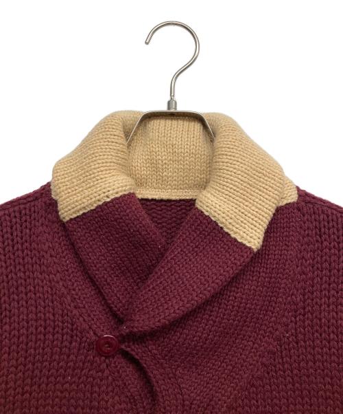 VINTAGE（ヴィンテージ）VINTAGE (ヴィンテージ) ショールカラーカーディガン レッド サイズ:記載無の古着・服飾アイテム