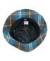 中古・古着 stussy (ステューシー) Big Logo Madras Bucket Hat ブルー：5000円