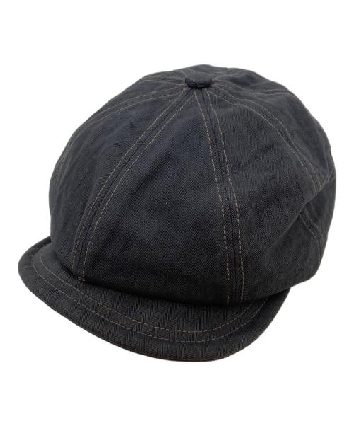 freewheelers（フリーホイーラーズ）FREEWHEELERS (フリーホイーラーズ) ブラックヘリンボーンツイル キャスケット ブラックの古着・服飾アイテム