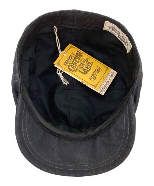 freewheelers（フリーホイーラーズ）FREEWHEELERS (フリーホイーラーズ) ブラックヘリンボーンツイル キャスケット ブラックの古着・服飾アイテム