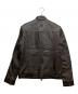 MEN'S BIGI (メンズビギ) レザーシングルライダースジャケット ブラウン サイズ:2：7000円