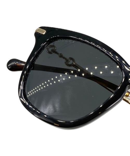 GUCCI（グッチ）GUCCI (グッチ) ウェリントンサングラス ブラック サイズ:51□20の古着・服飾アイテム