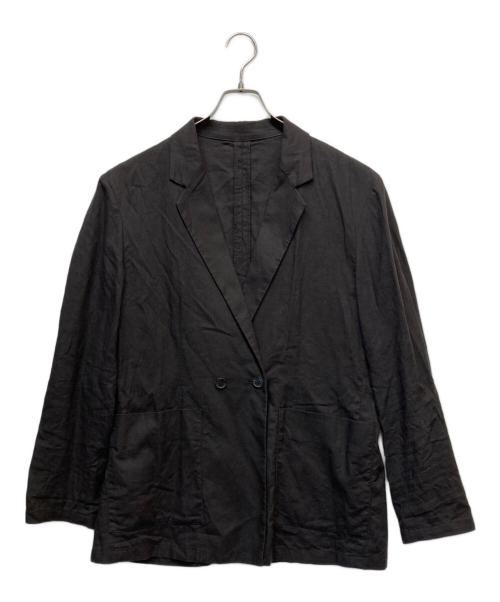nano・universe（ナノ・ユニバース）nano・universe (ナノ・ユニバース) リネンコットン ダブル ジャケット ブラウン サイズ:Lの古着・服飾アイテム