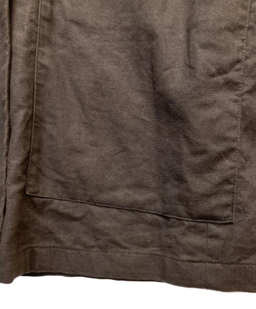 nano・universe（ナノ・ユニバース）nano・universe (ナノ・ユニバース) リネンコットン ダブル ジャケット ブラウン サイズ:Lの古着・服飾アイテム