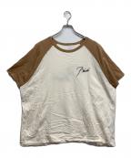 RHUDEルード）の古着「ラグランスリーブ Tシャツ」｜ベージュ