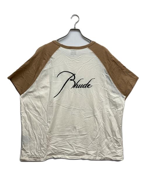 RHUDE（ルード）RHUDE (ルード) ラグランスリーブ Tシャツ ベージュ サイズ:XXLの古着・服飾アイテム