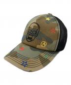 lucien pellat-finetルシアン・ペラフィネ）の古着「スカルメッシュキャップ」｜グリーン