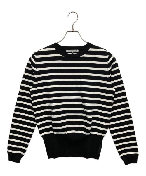 ADOLFO DOMINGUEZ（アドルフォ ドミンゲス）ADOLFO DOMINGUEZ (アドルフォ ドミンゲス) ボーダーニット ホワイト×ブラック サイズ:Sの古着・服飾アイテム