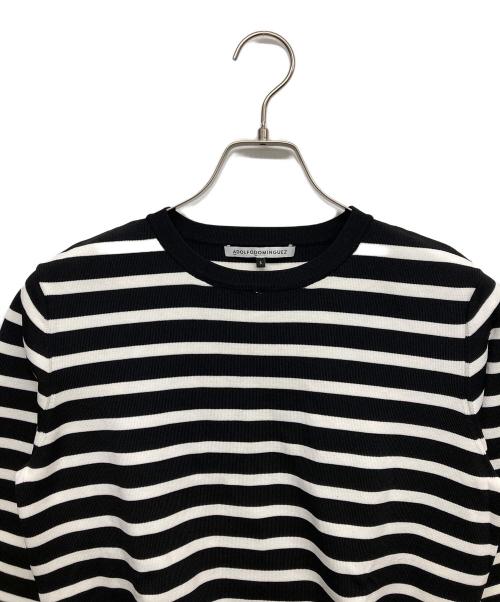 ADOLFO DOMINGUEZ（アドルフォ ドミンゲス）ADOLFO DOMINGUEZ (アドルフォ ドミンゲス) ボーダーニット ホワイト×ブラック サイズ:Sの古着・服飾アイテム