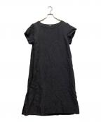 MARGARET HOWELLマーガレットハウエル）の古着「リネン半袖ワンピース」｜ブラック