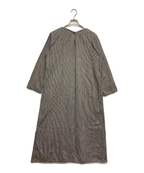 45rpm（45アールピーエム）45rpm (45アールピーエム) インディゴストライプワンピース グレー サイズ:3の古着・服飾アイテム