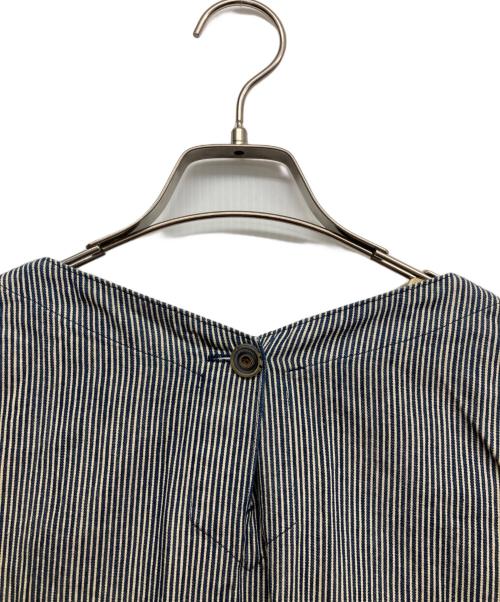 45rpm（45アールピーエム）45rpm (45アールピーエム) インディゴストライプワンピース グレー サイズ:3の古着・服飾アイテム