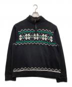 CHAPSチャップス）の古着「ハーフジップニット」｜ブラック