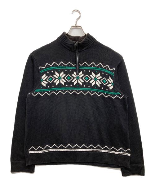 CHAPS（チャップス）CHAPS (チャップス) ハーフジップニット ブラック サイズ:XXLの古着・服飾アイテム