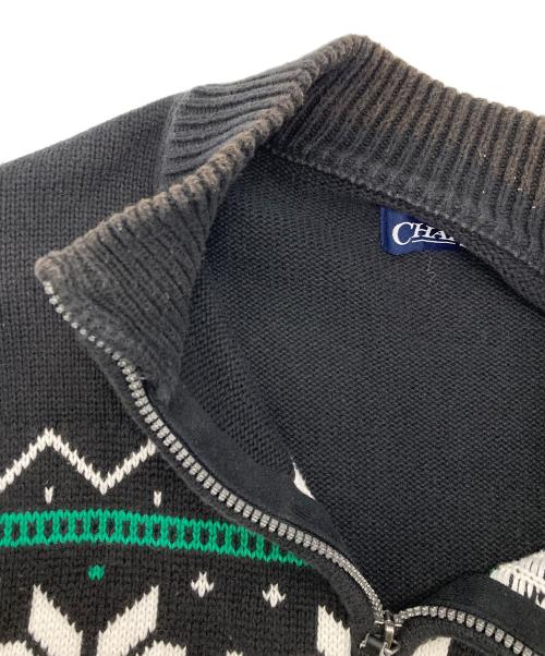CHAPS（チャップス）CHAPS (チャップス) ハーフジップニット ブラック サイズ:XXLの古着・服飾アイテム