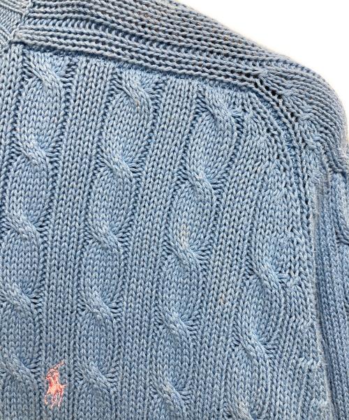 POLO RALPH LAUREN（ポロ・ラルフローレン）POLO RALPH LAUREN (ポロ・ラルフローレン) ケーブルニット ブルー サイズ:Lの古着・服飾アイテム