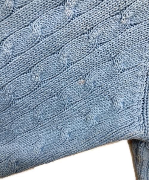 POLO RALPH LAUREN（ポロ・ラルフローレン）POLO RALPH LAUREN (ポロ・ラルフローレン) ケーブルニット ブルー サイズ:Lの古着・服飾アイテム