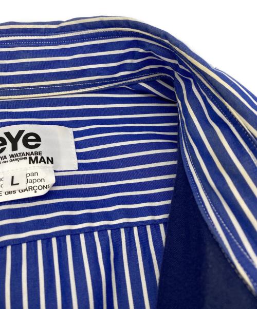 eYe COMME des GARCONS JUNYAWATANABE MAN（アイ コム デ ギャルソン ジュンヤ ワタナベ マン）eYe COMME des GARCONS JUNYAWATANABE MAN (アイ コム デ ギャルソン ジュンヤ ワタナベ マン) 切替シャツ ブルー サイズ:Lの古着・服飾アイテム