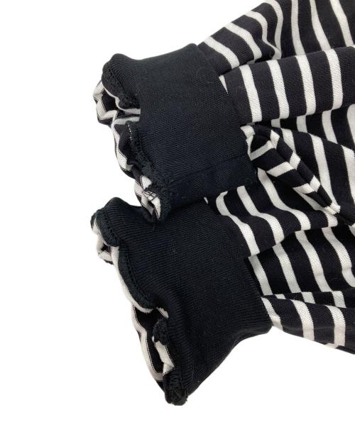 is-ness（イズネス）is-ness (イズネス) BALLOON STRIPES LONG SLEEVE T SHIRT ブラック サイズ:Lの古着・服飾アイテム